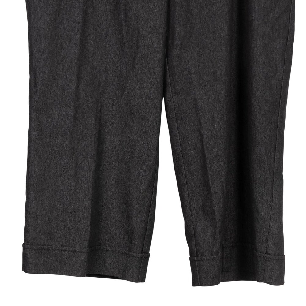 Courtenay Capri Dress Pants 14 Womens Gray Button Accent Pockets Cotton Blend - Picture 3 of 6